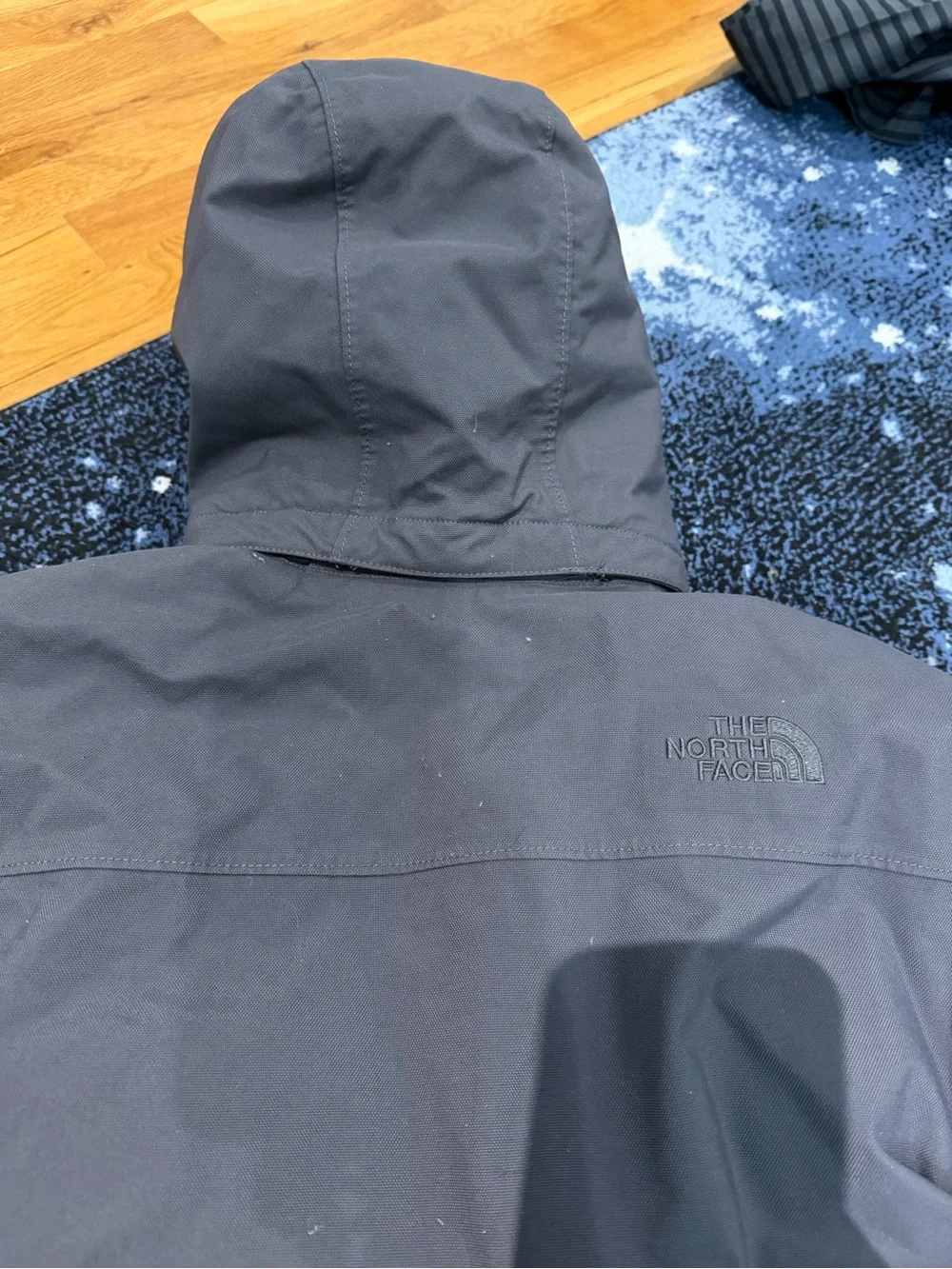 The North Face Men's Dark Gray Hooded Winter Jacket